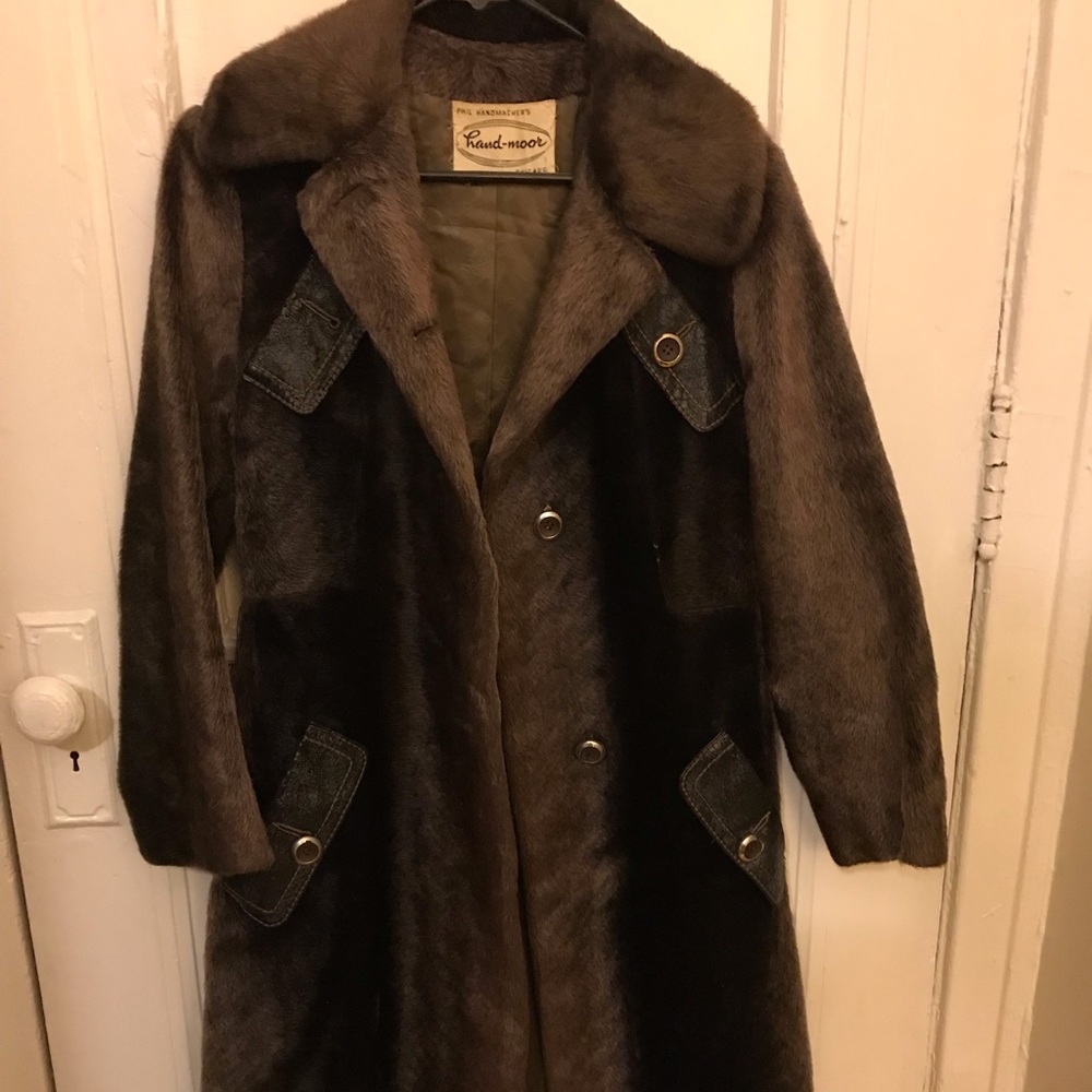 Amazing 50’s knee length faux fur coat